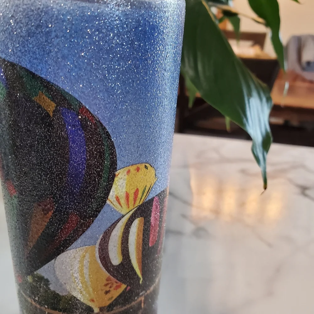 Hot Air Balloons 30oz Glitter Tumbler with duo lids 🎉sale